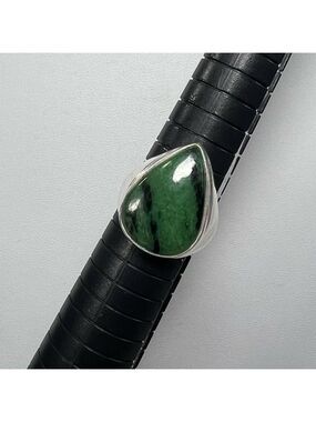 Ruby Zoisite 925 Unisex Gemstone Ring size 8